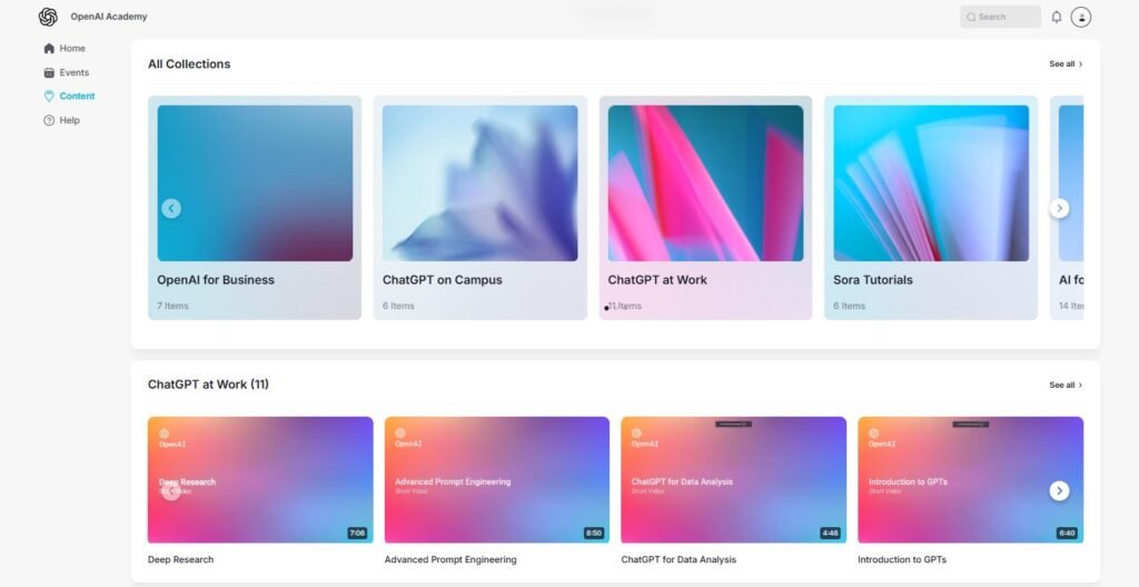 OpenAI Academy Contents